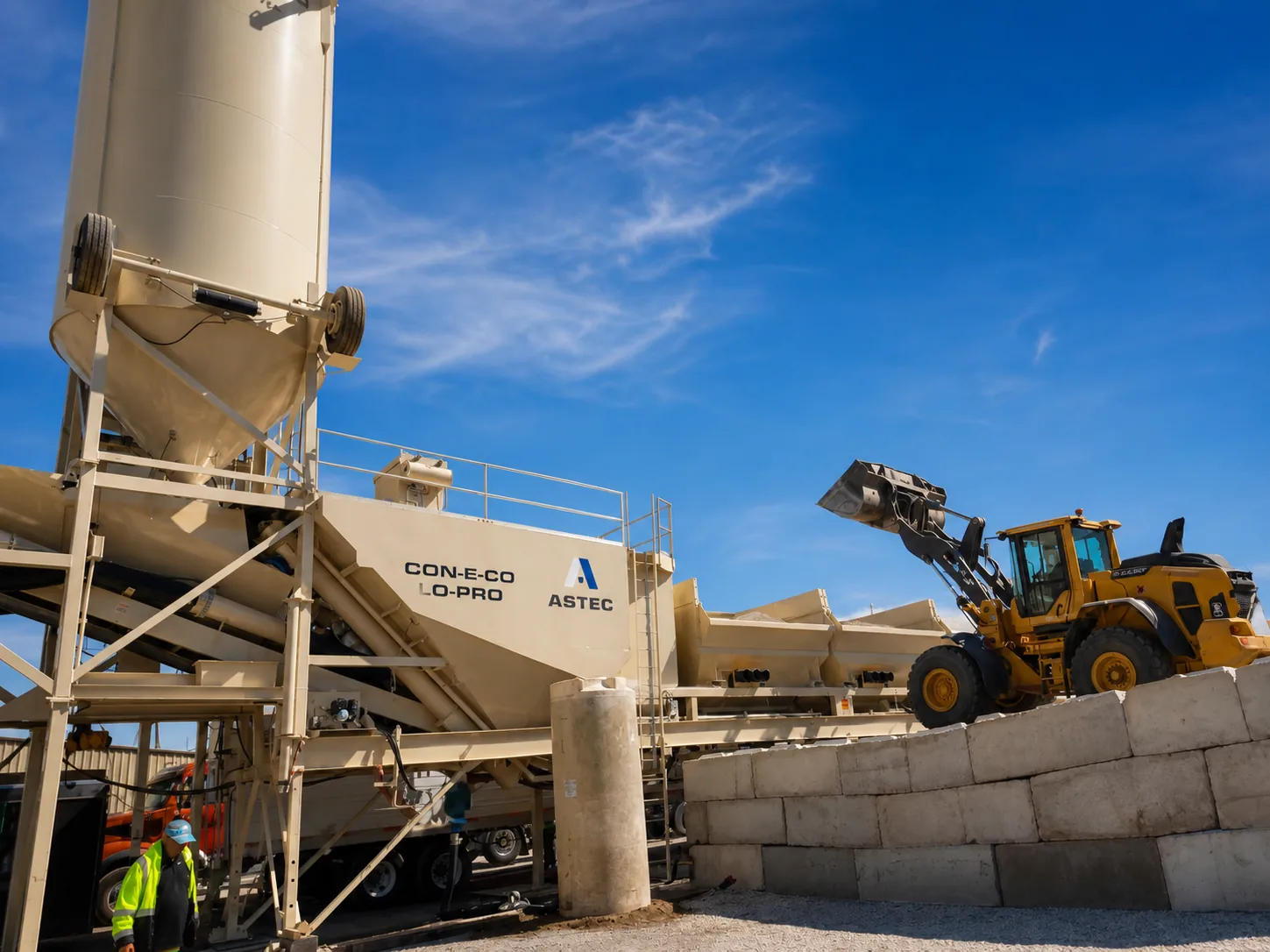 CON-E-CO LO-PRO concrete batch plant installation view