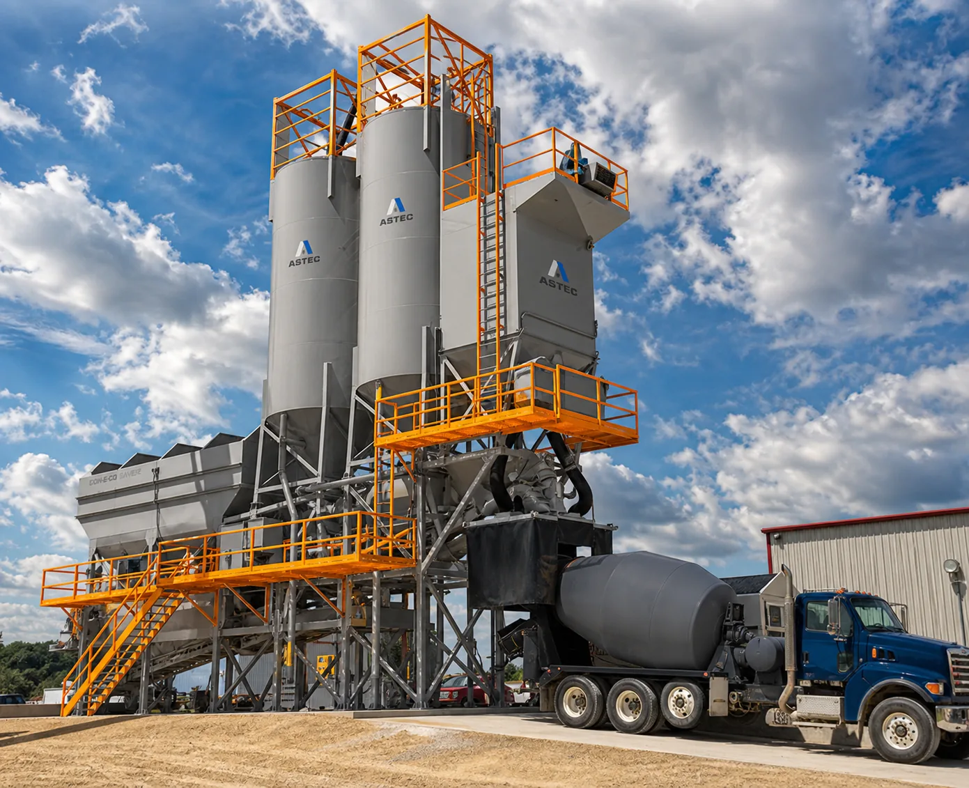CON-E-CO LO-PRO low-profile concrete batch plant view