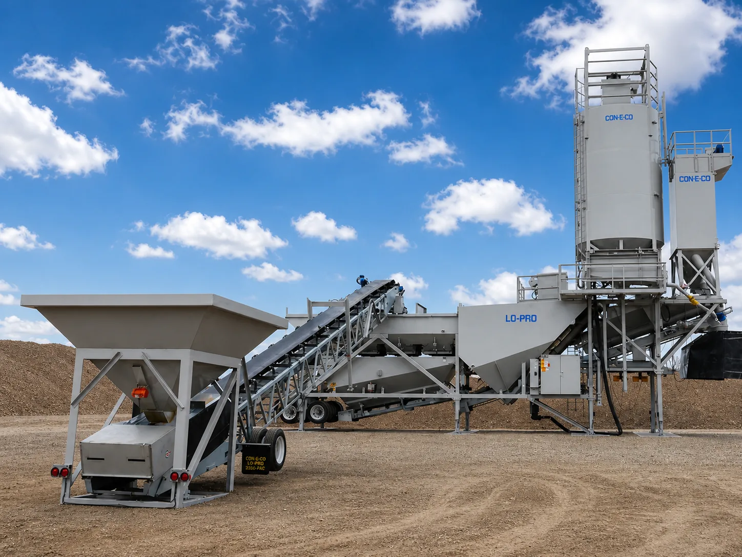 CON-E-CO LO-PRO concrete batch plant production yard